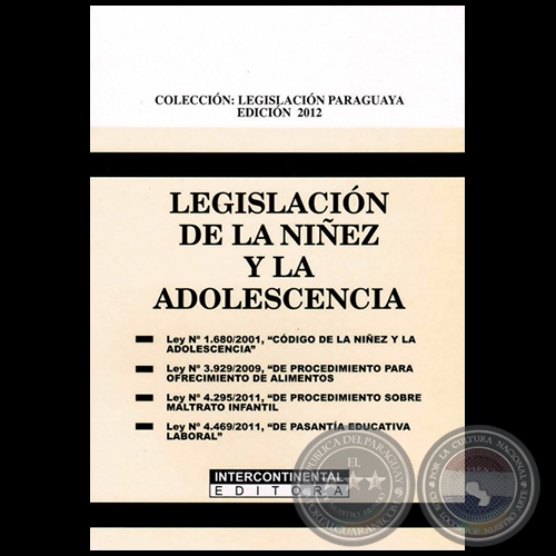 LEGISLACIN DE LA NIEZ Y LA ADOLESCENCIA - Ao 2012